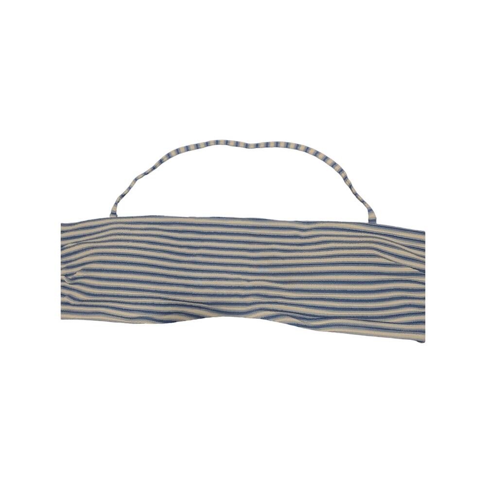 J. CrewTextured clean bandeau bikini top in stripe Size 3X Nautical Summer Beach